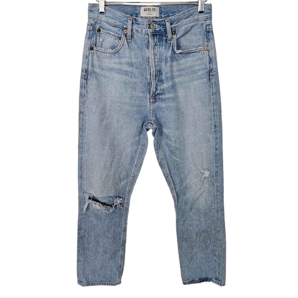 Agolde Riley Light Wash 100% Cotton Jean Size 25